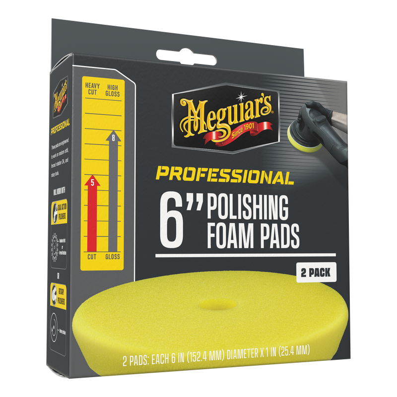 Professional Polishing Foam Pads  6" 2-pack  
