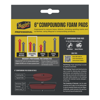 Professional Compound Foam Pads  6" 2-pack  