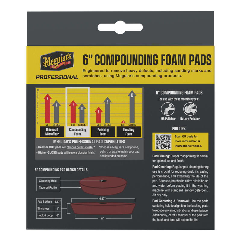Professional Compound Foam Pads  6" 2-pack  
