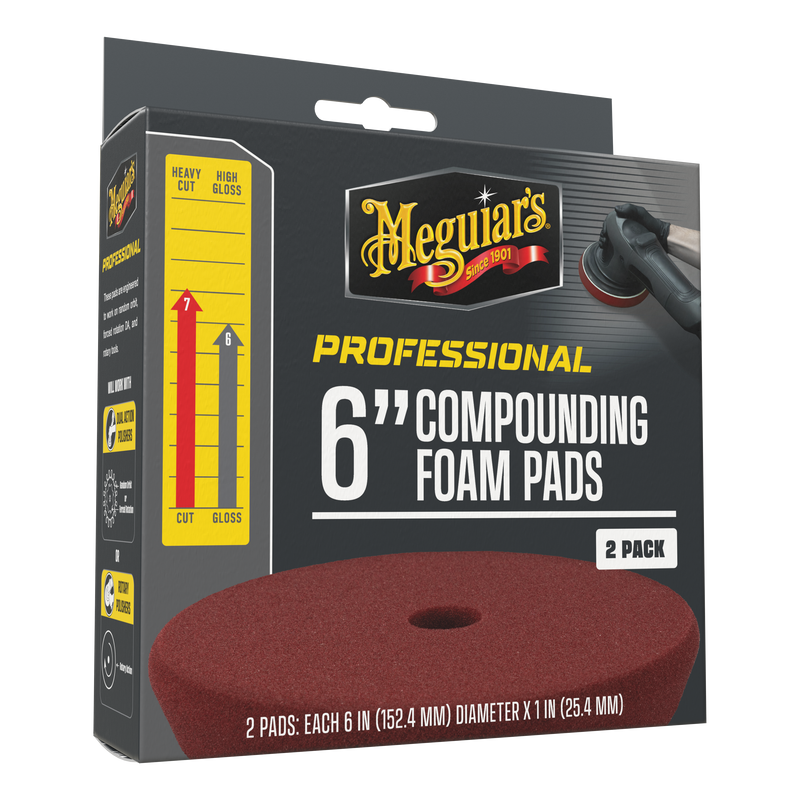 Professional Compound Foam Pads  6" 2-pack  