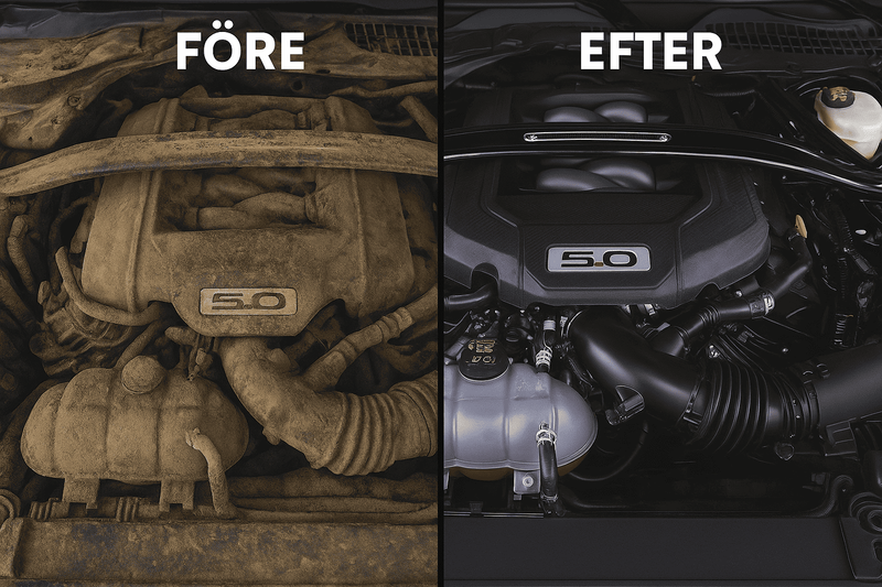 Motorrengöring steg för steg – så gör du en säker motortvätt under huven