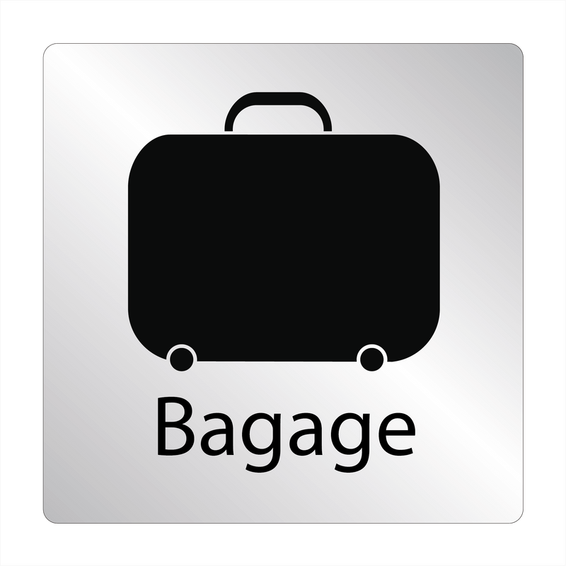Skylt Bagage
