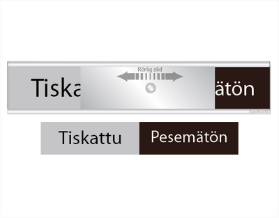 Finsk skylt- Tiskattu / Pesemätön g/s