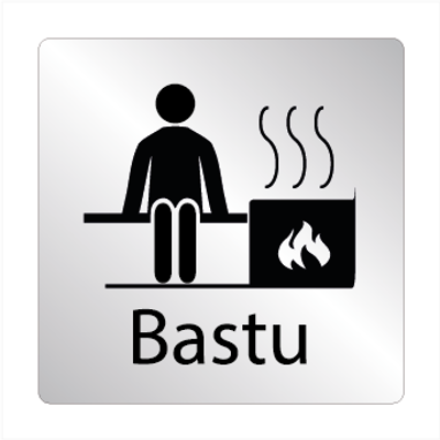 Skylt Bastu