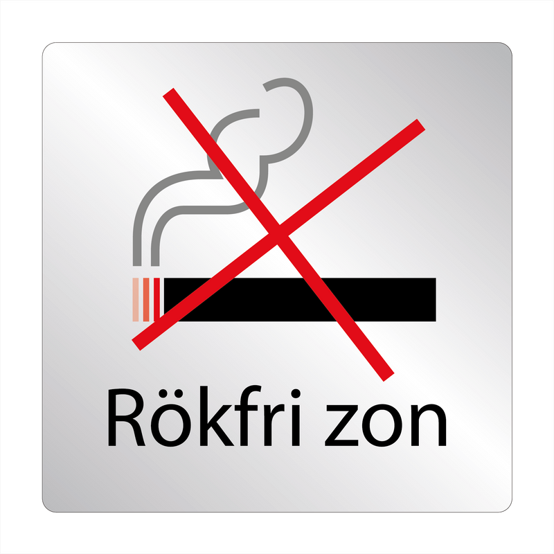 Skylt Rökfri zon