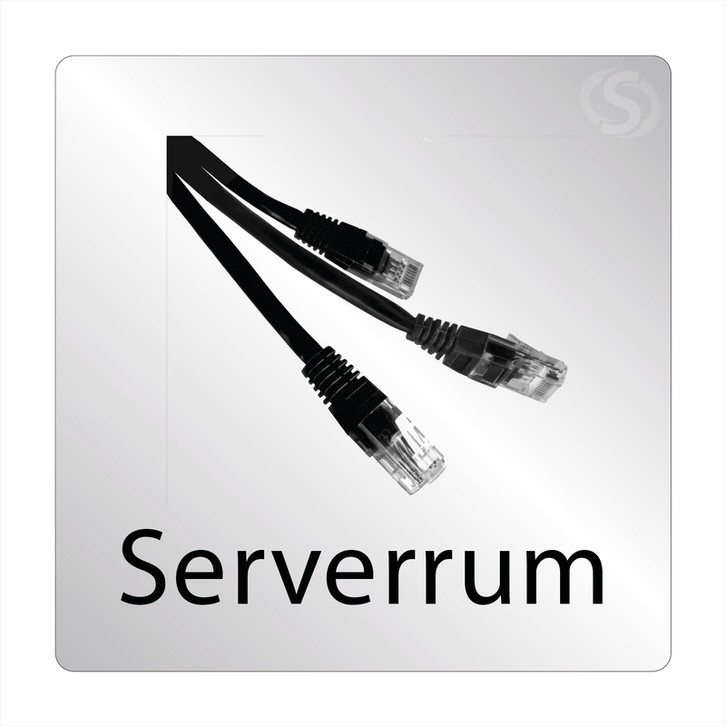 Skylt Serverrum