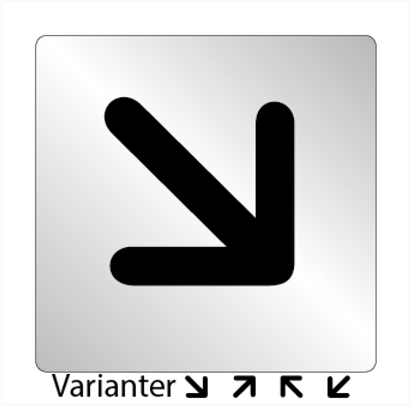 Skylt Pil b