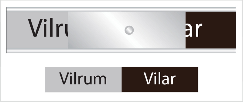 Skylt Vilrum / Vilar