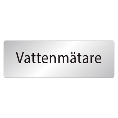 Skylt Vattenmätare