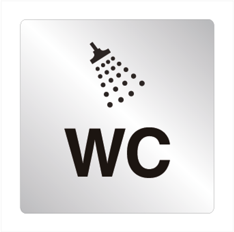 Skylt WC dusch