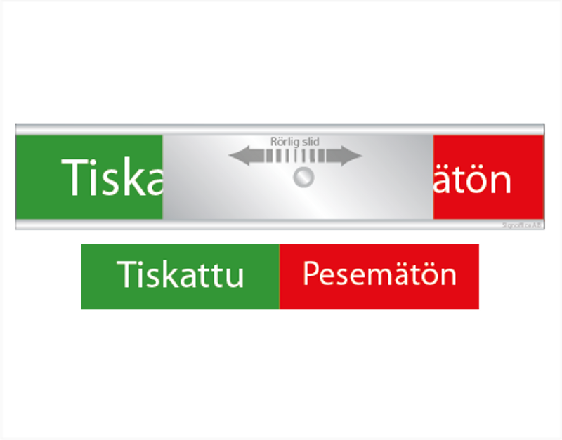 Finsk skylt Tiskattu / Pesemätön g/r
