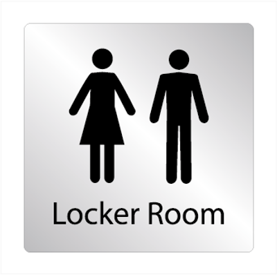 Skylt Omklädning Dam Herr Locker Room