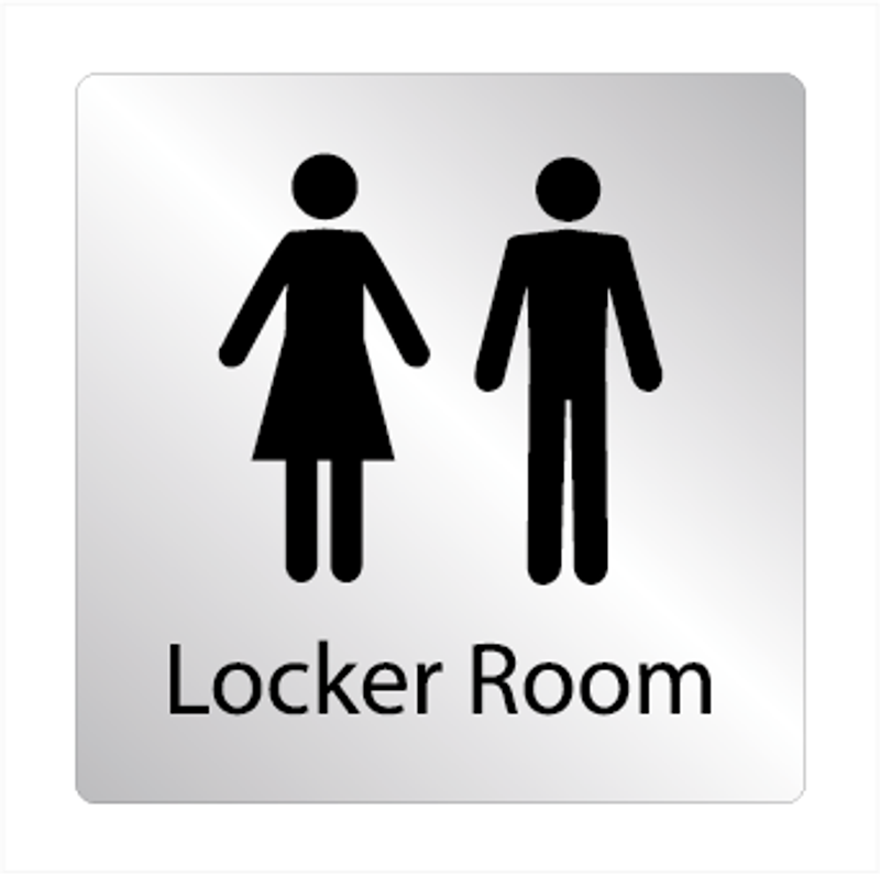 Skylt Omklädning Dam Herr Locker Room
