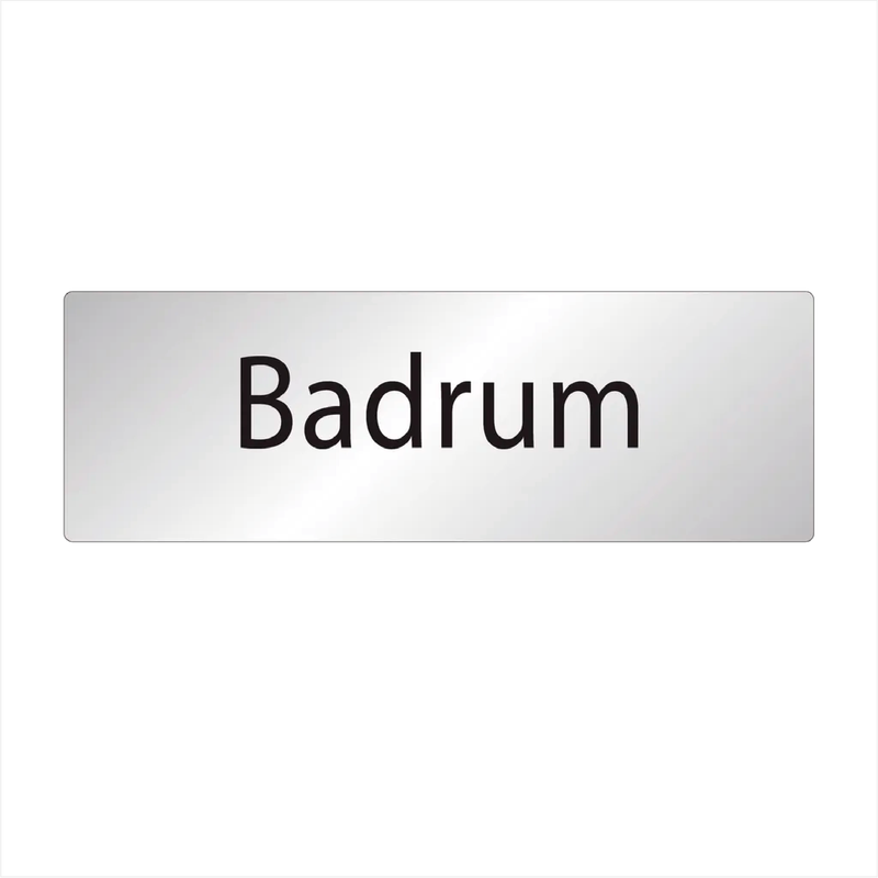 Skylt Badrum