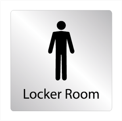 Skylt Omklädning herr Locker Room