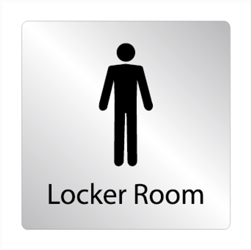 Skylt Omklädning herr Locker Room