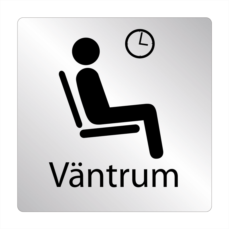Skylt Väntrum