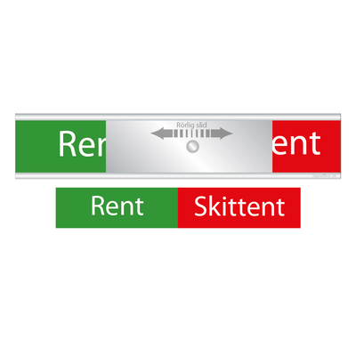 Norsk skylt Rent / Skittent g/r