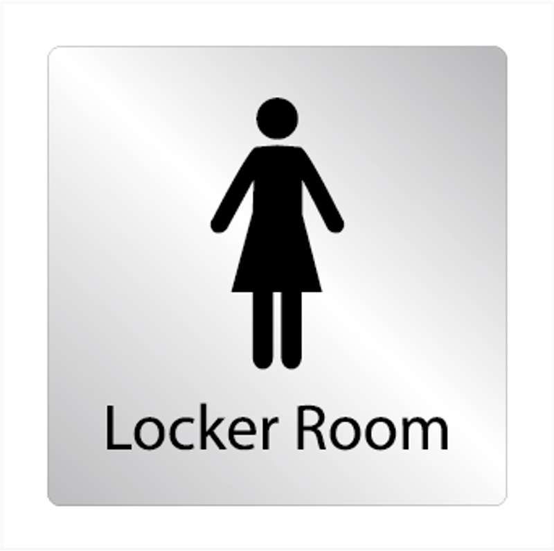 Skylt Locker Room Omklädning dam
