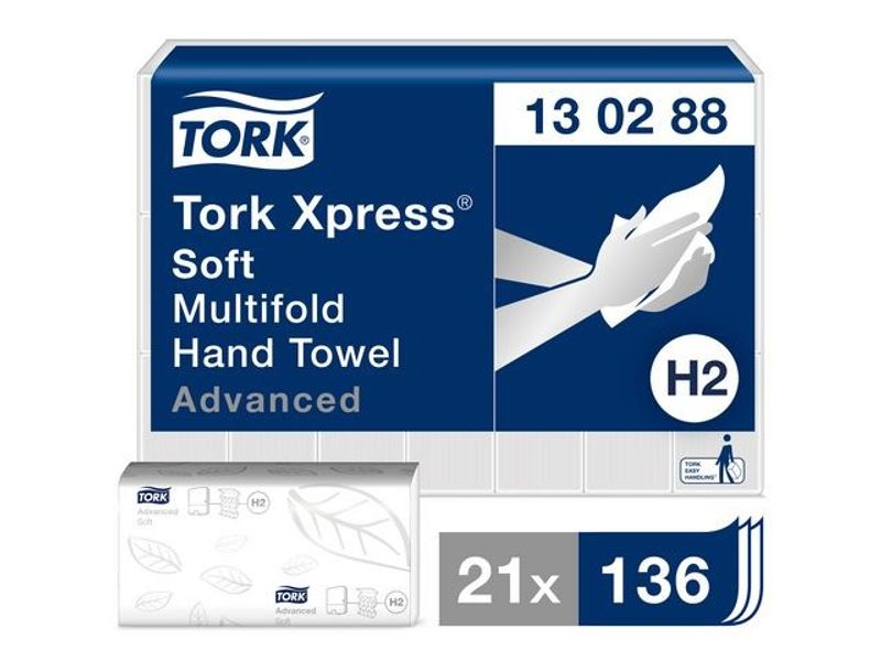 Handduk TORK Adv H2 Xpress 2856/fp