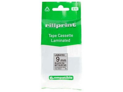 Tape 9mm TZe-M921 M-svart på silver