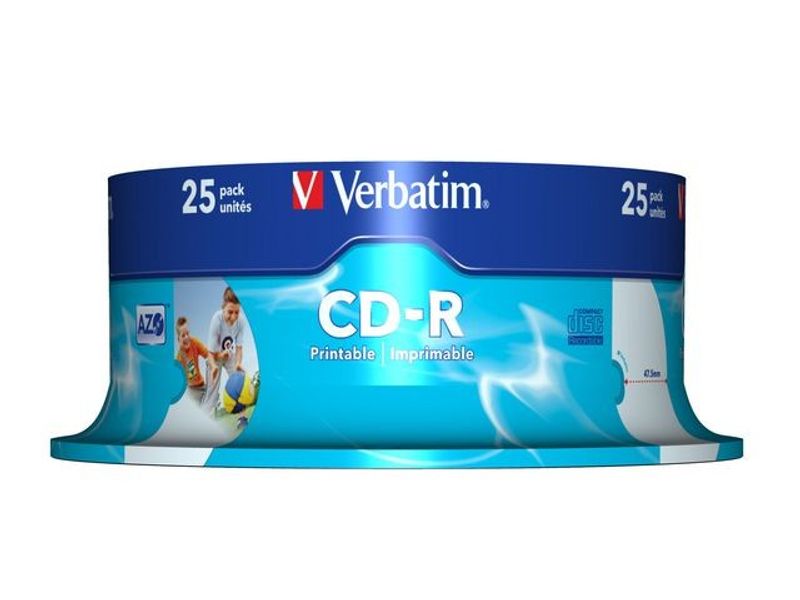 CD-R VERBATIM Print Spindel 25/fp