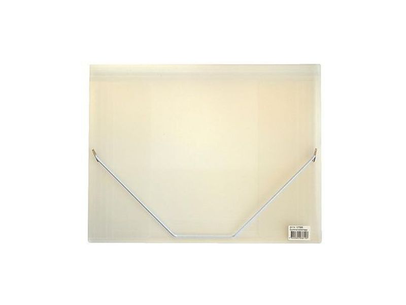 Gummibandsmapp plast 3-kl A4 transp vit