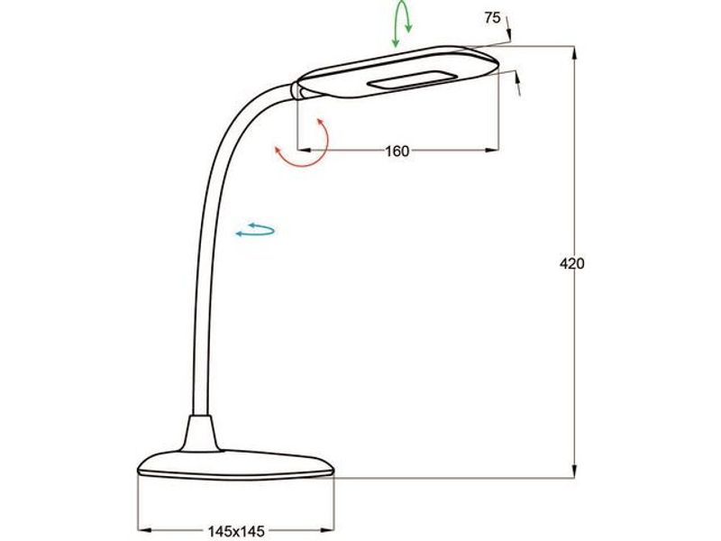 Bordslampa ALUMINOR Mika Led svart