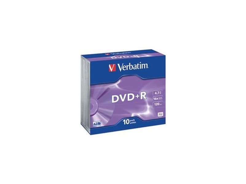 DVD+R VERBATIM 4.7GB Print Jewel 10/fp