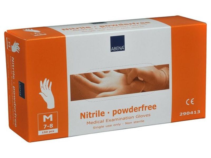 Nitrilhandske puderfri vit M 150/fp