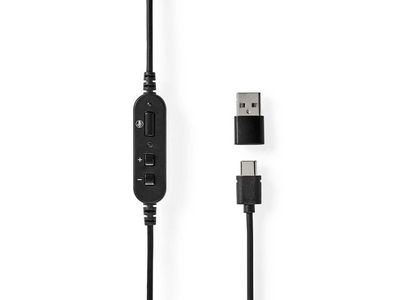 Datorheadset NEDIS CHSTU310BK USB-A/C