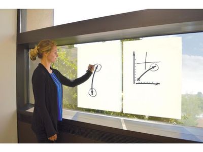 Whiteboard NOBO 80x60cm vit folie 25ark