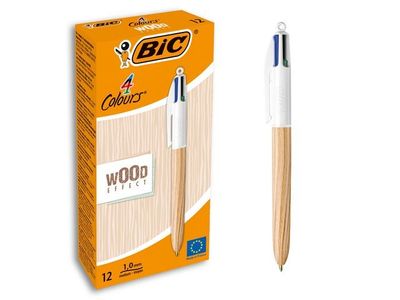 Kulpenna BIC 4 Colours Wood 1mm