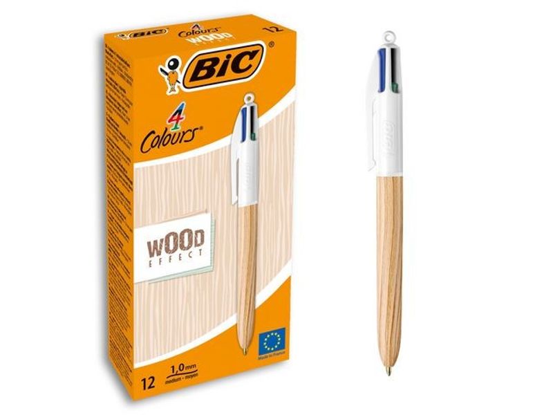 Kulpenna BIC 4 Colours Wood 1mm