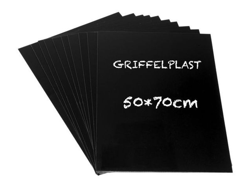 Griffelplast 50x70cm svart 10/fp