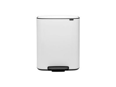 Papperskorg BRABANTIA Pedal Bo 2x30L vit