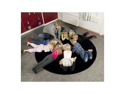 Matta rund 150 cm blå