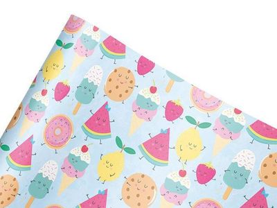 Presentpapper 70cmx10m Popsicle