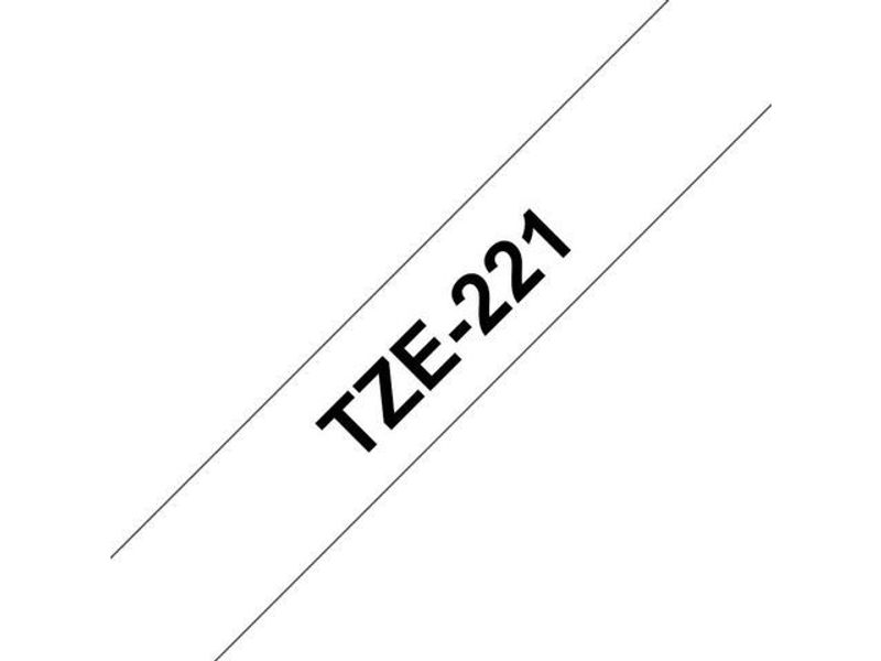 Tape BROTHER TZE221 9mm svart på vit