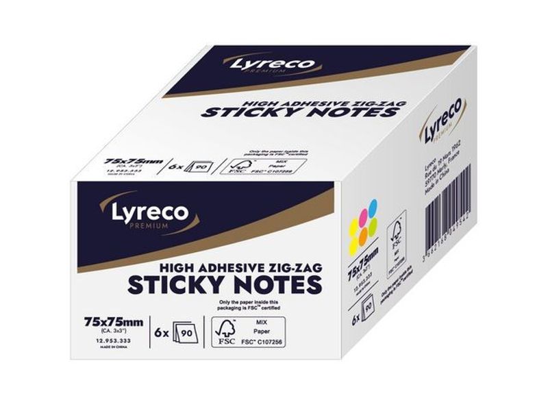 Notes LYRECO prem ZZ 75x75mm summer 6/fp