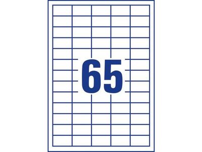 Etikett AVERY 38x21,2mm 6500/fp