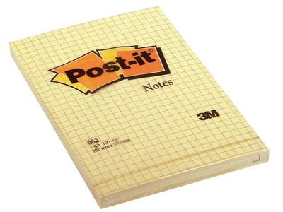 Memoblock POST-IT rutat 102x152 gul