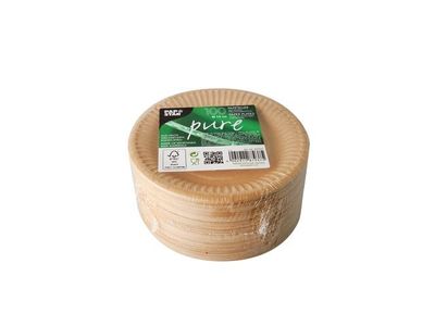 Tallrik PURE papper Ø150mm brun 100/fp