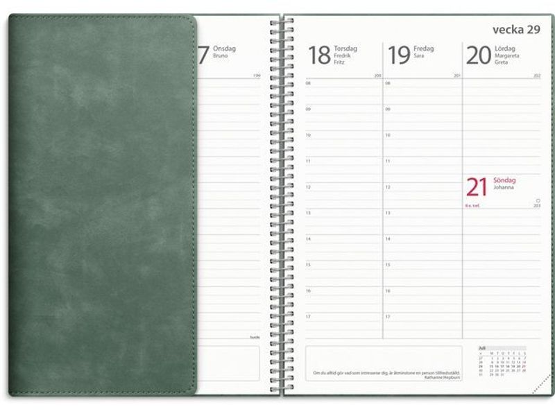 Kalender Study Twist grön A5 24/25