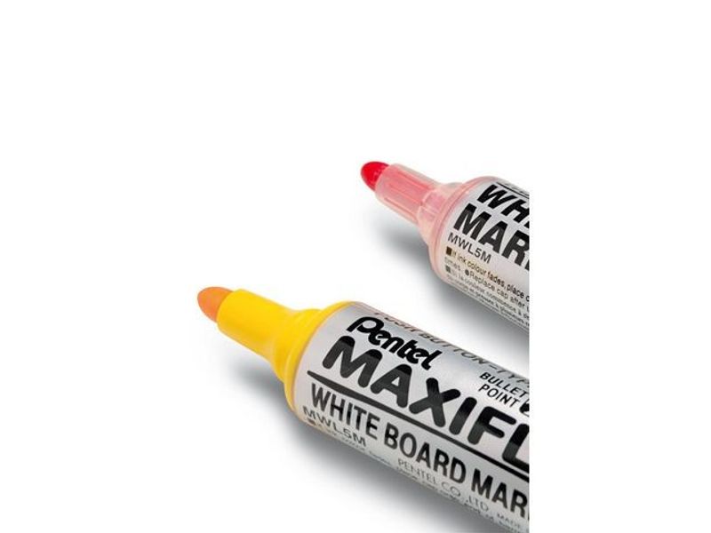 Whiteboardpenna PENTEL Maxiflo rund gul