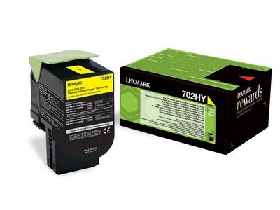 Toner LEXMARK 70C2HY0 702HY 3K gul