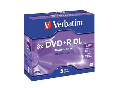 DVD+R VERBATIM 8,5GB Dual Layer 5/fp