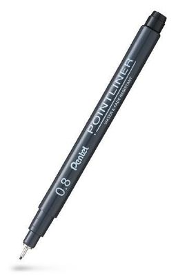 Fineliner Pentel POINTLINER 0,8 svart