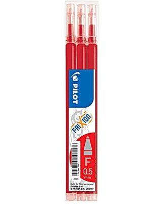 Refill PILOT Frixion 0,5mm röd 3/fp