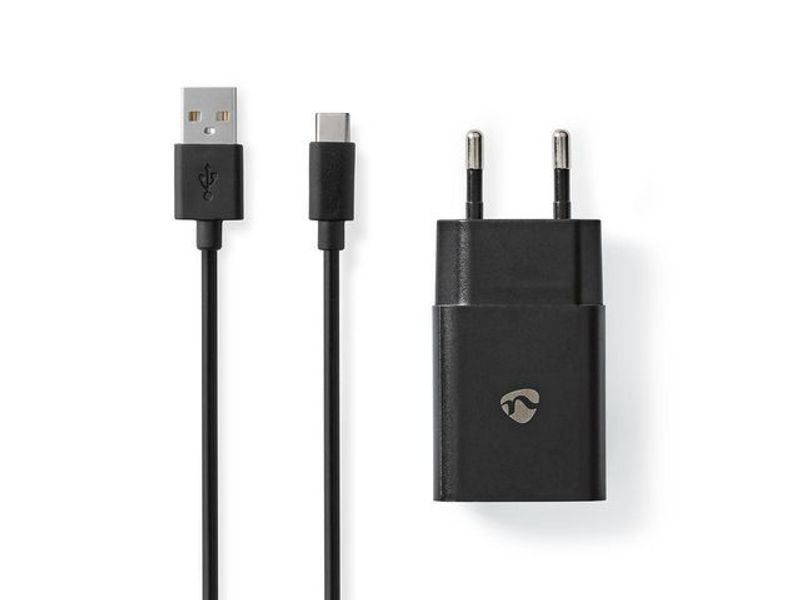 Laddare vägg NEDIS 2.4 A USB-C 1m svart